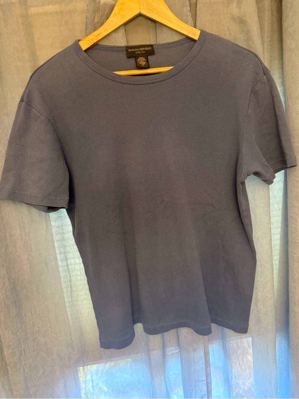 Banana Republic Short Sleeve Crew Neck Tee in Slate Blue